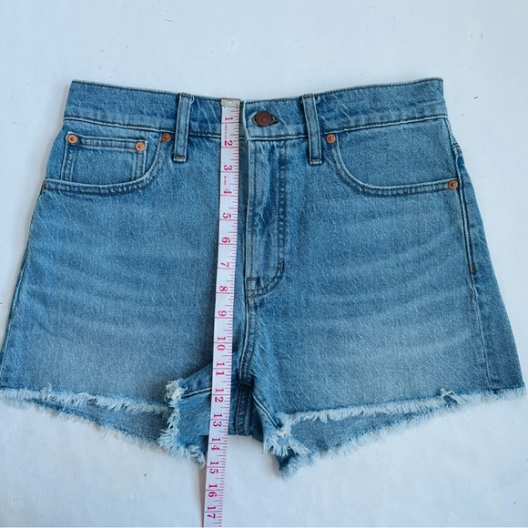 Madewell The Perfect Jean Shorts High Rise Raw Hem Denim Size 29 Style MC647 - Picture 11 of 14